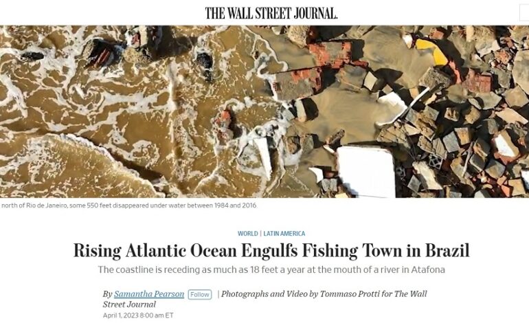 Avanço do mar em Atafona é destaque em jornal dos Estados Unidos