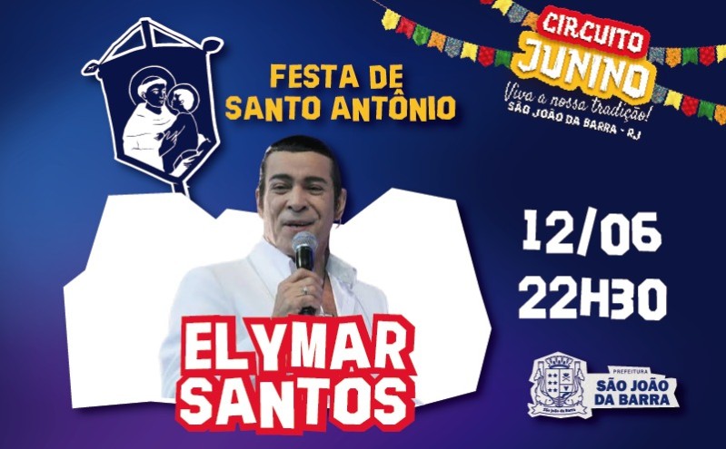 Prefeitura de SJB anuncia show com Elymar Santos na noite dos namorados