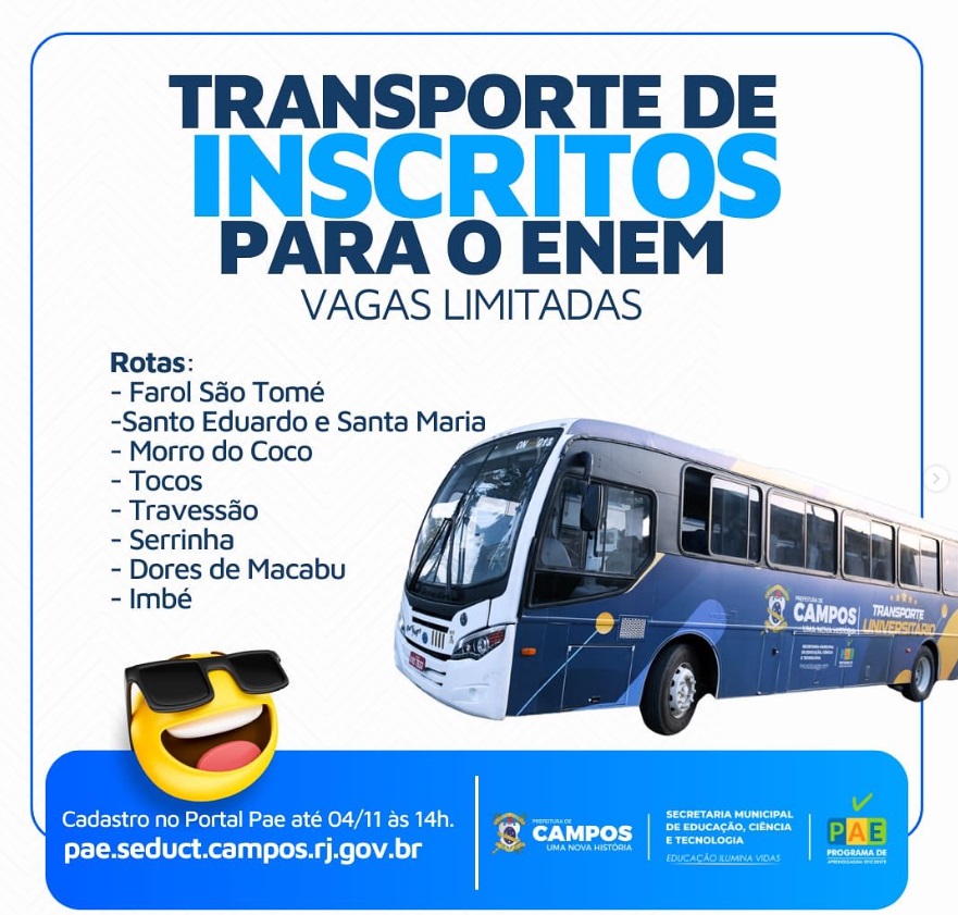 ENEM: Ônibus com rotas especiais em Conquista