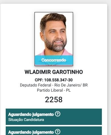 Candidatura de Wladimir Garotinho registrada na Justiça Eleitoral