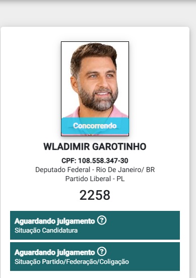 Candidatura de Wladimir Garotinho registrada na Justiça Eleitoral