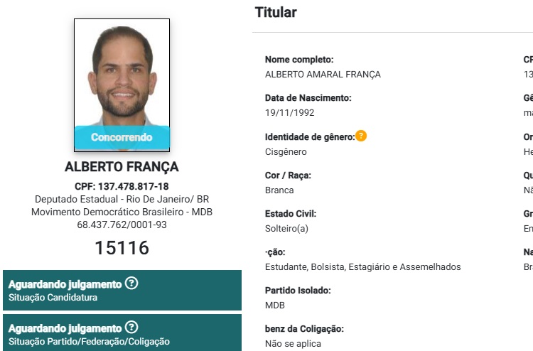 Alberto França registra sua primeira candidatura e busca vaga na Alerj