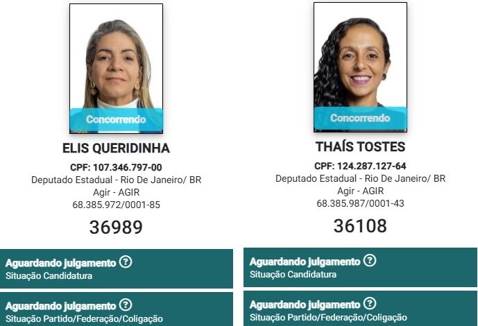 Agir registra duas candidatas de Campos na nominata para deputado estadual