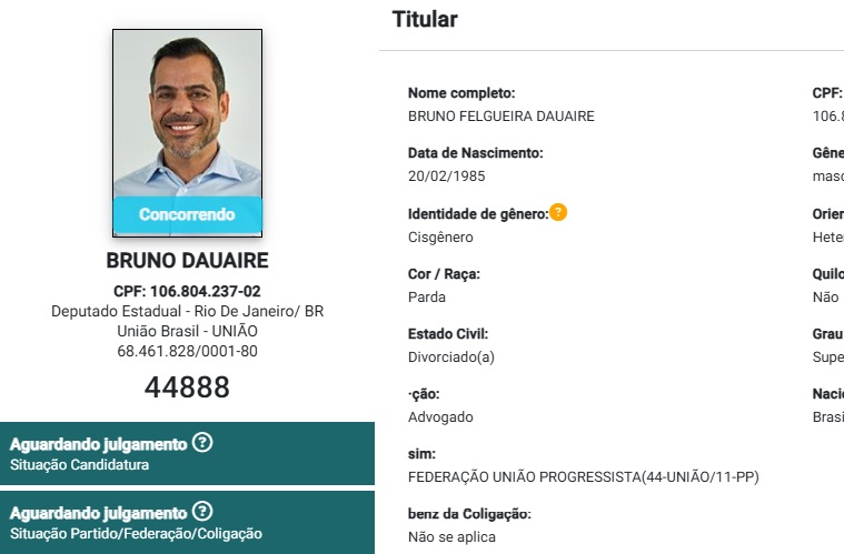 Bruno Dauaire registra candidatura em busca do quarto mandato na Alerj