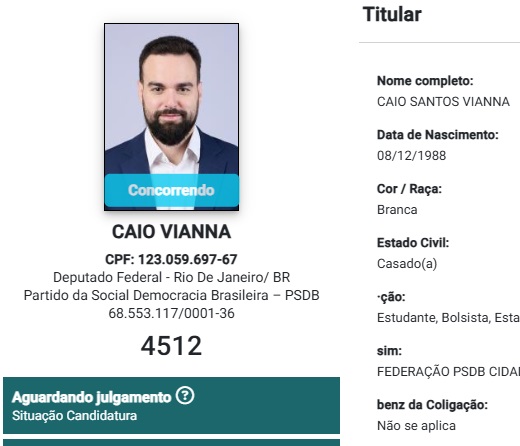 Caio Vianna registra sua quinta candidatura e busca cadeira em Brasília
