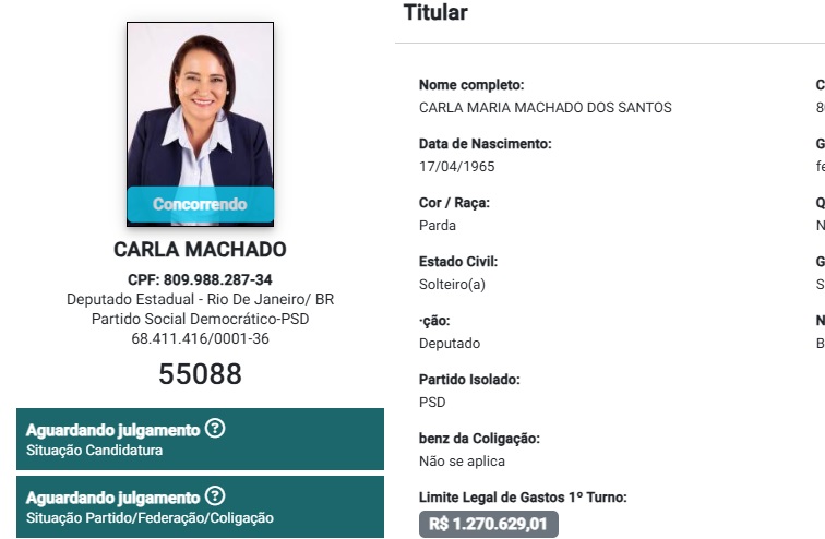 Candidatura de Carla Machado à reeleição é registrada na Justiça Eleitoral
