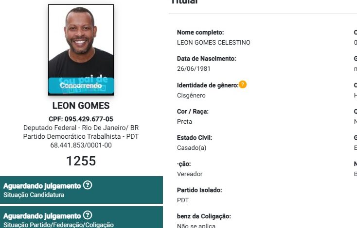 Leon Gomes registra candidatura a deputado federal pela segunda vez