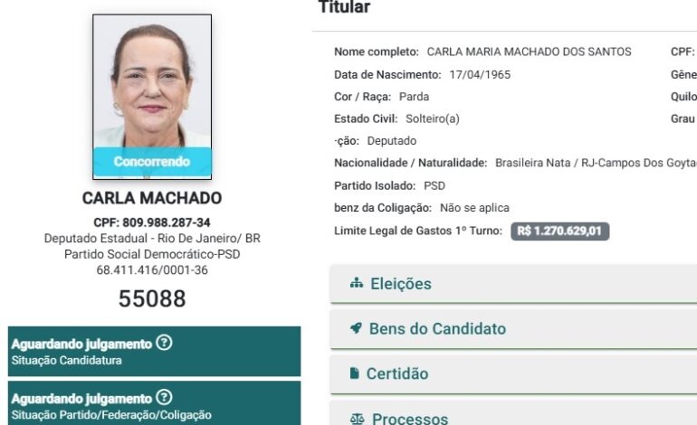 Candidatura de Carla Machado à reeleição é registrada na Justiça Eleitoral