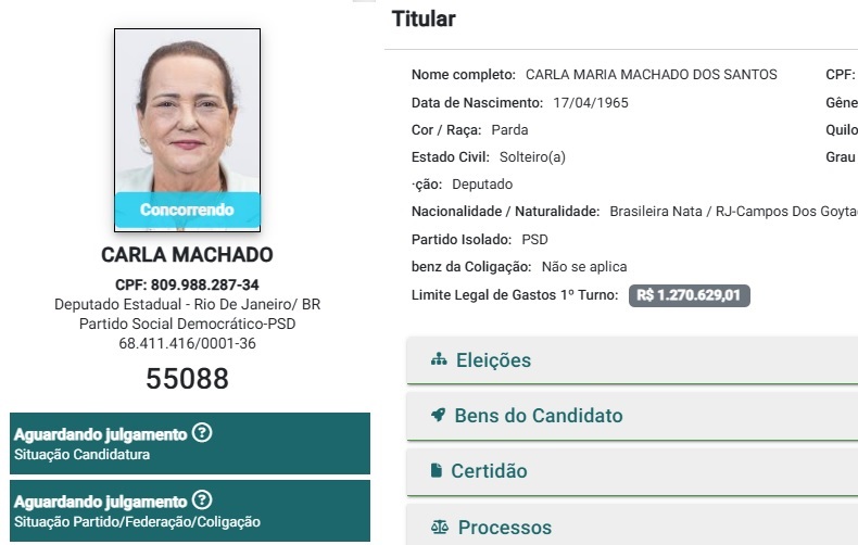 Candidatura de Carla Machado à reeleição é registrada na Justiça Eleitoral