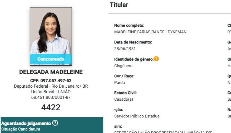 Delegada Madeleine é a única mulher de Campos na disputa por vaga em Brasília