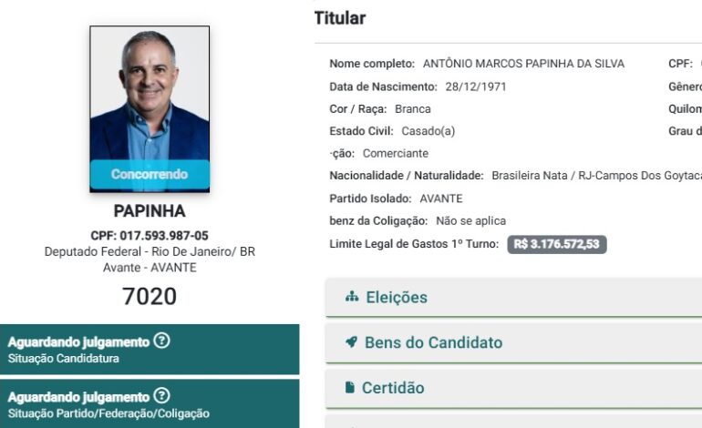 Papinha oficializa candidatura a deputado federal na Justiça Eleitoral