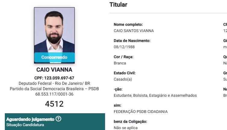 Caio Vianna registra sua quinta candidatura e busca cadeira em Brasília