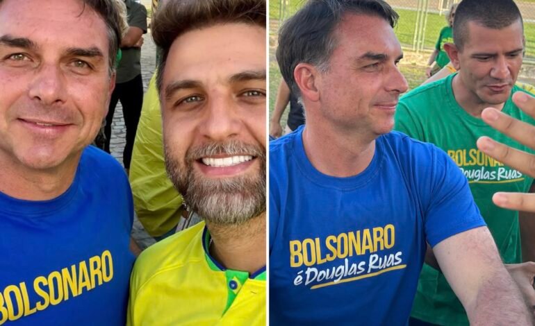 Para “salvar” foto com Flávio, Wladimir apaga Ruas da camisa
