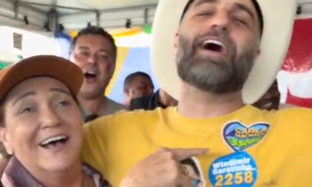 Carla Machado e Wladimir protagonizam momento descontraído nos 700 Cavaleiros