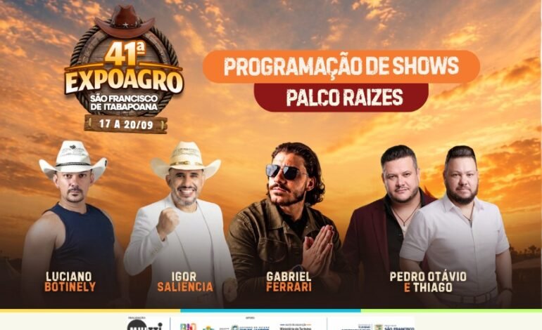 Palco Raízes vai receber artistas locais na 41ª Expo SFI