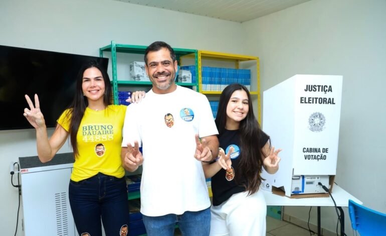 Bruno Dauaire vota em Grussaí e diz acreditar na vitória